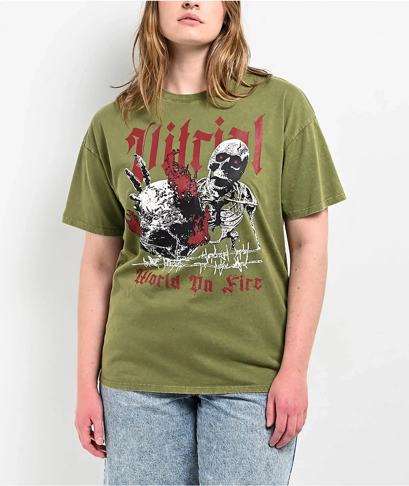 Vitriol Augusta Green Mineral Wash T-Shirt
