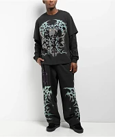 Vitriol Baggy Black Fleece Sweatpants