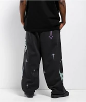 Vitriol Baggy Black Fleece Sweatpants