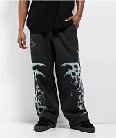 Vitriol Baggy Black Fleece Sweatpants