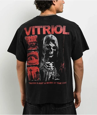 Vitriol Bold Red Vintage Black T-Shirt