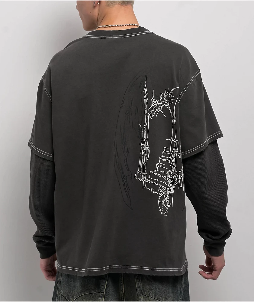 Vitriol Brutal Charcoal 2fer Long Sleeve T-Shirt