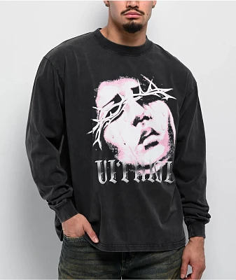 Vitriol Damsel Vintage Black Long Sleeve T-Shirt