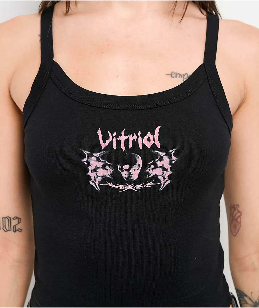 Vitriol Ethereal Sigilism Black Crop Tank Top