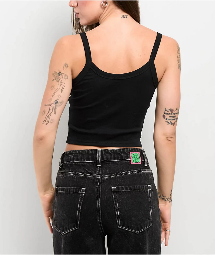 Vitriol Ethereal Sigilism Black Crop Tank Top