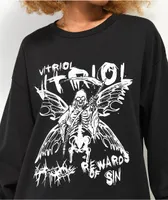 Vitriol Fairy Sinner Black Long Sleeve T-Shirt