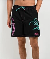 Vitriol Fusion Black, Pink & Blue Board Shorts