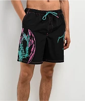 Vitriol Fusion Black, Pink & Blue Board Shorts