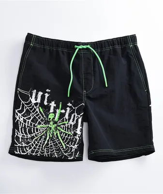 Vitriol Fusion Black & Green Board Shorts