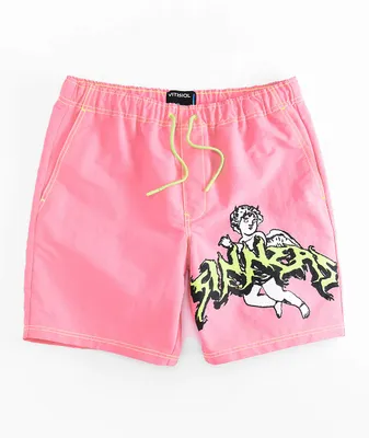 Vitriol Fusion Pink & Yellow Board Shorts