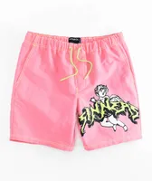 Vitriol Fusion Pink & Yellow Board Shorts