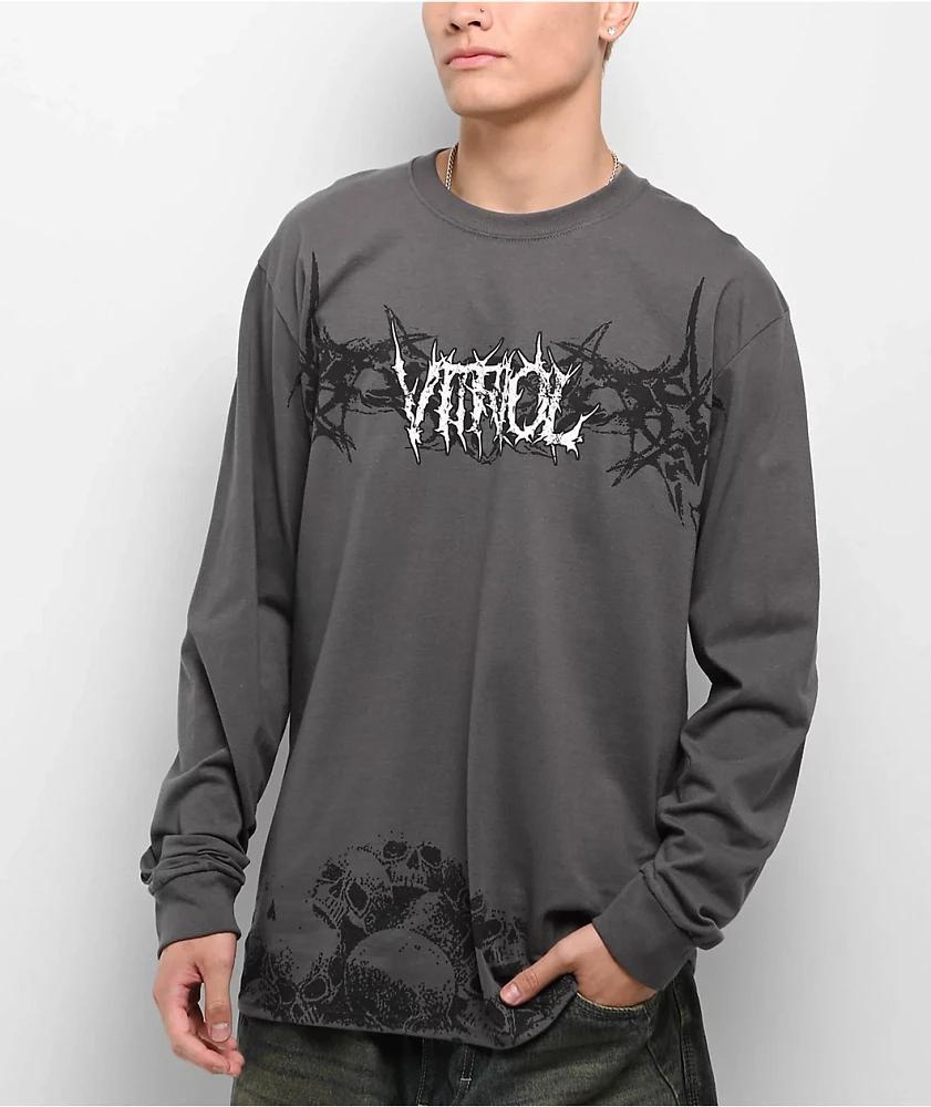 Vitriol Layered AF II Charcoal Long Sleeve T-Shirt