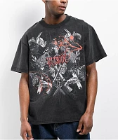 Vitriol Layered Edgy Black Wash T-Shirt