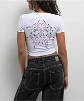 Vitriol Lina Dark Rave White Crop T-Shirt