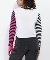 Vitriol Liv Color Block Multi Crop Long Sleeve T-Shirt