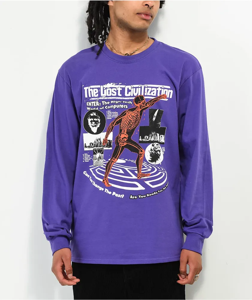 Vitriol Lost City Purple Long Sleeve T-Shirt