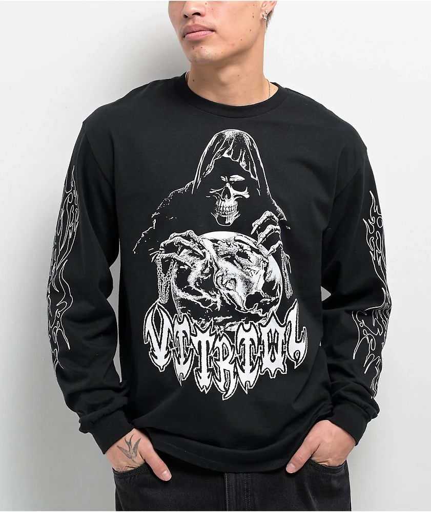 Vitriol Monster Flash Black Long Sleeve T-Shirt