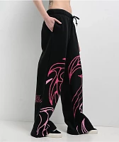 Vitriol Myla Black Wide Leg Sweatpants