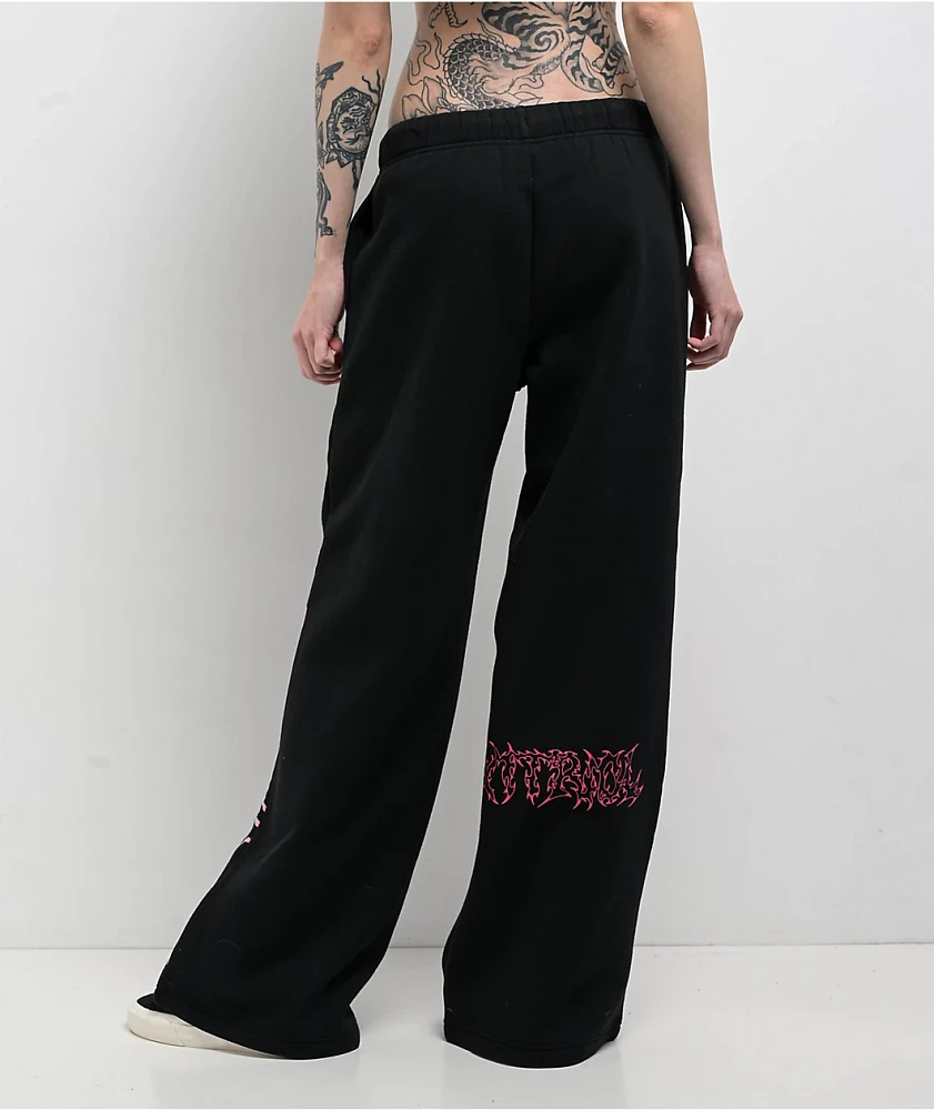 Vitriol Myla Black Wide Leg Sweatpants