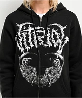 Vitriol Scythe Reaper Black Zip Hoodie