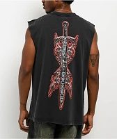 Vitriol Sworn Black Wash Tank Top