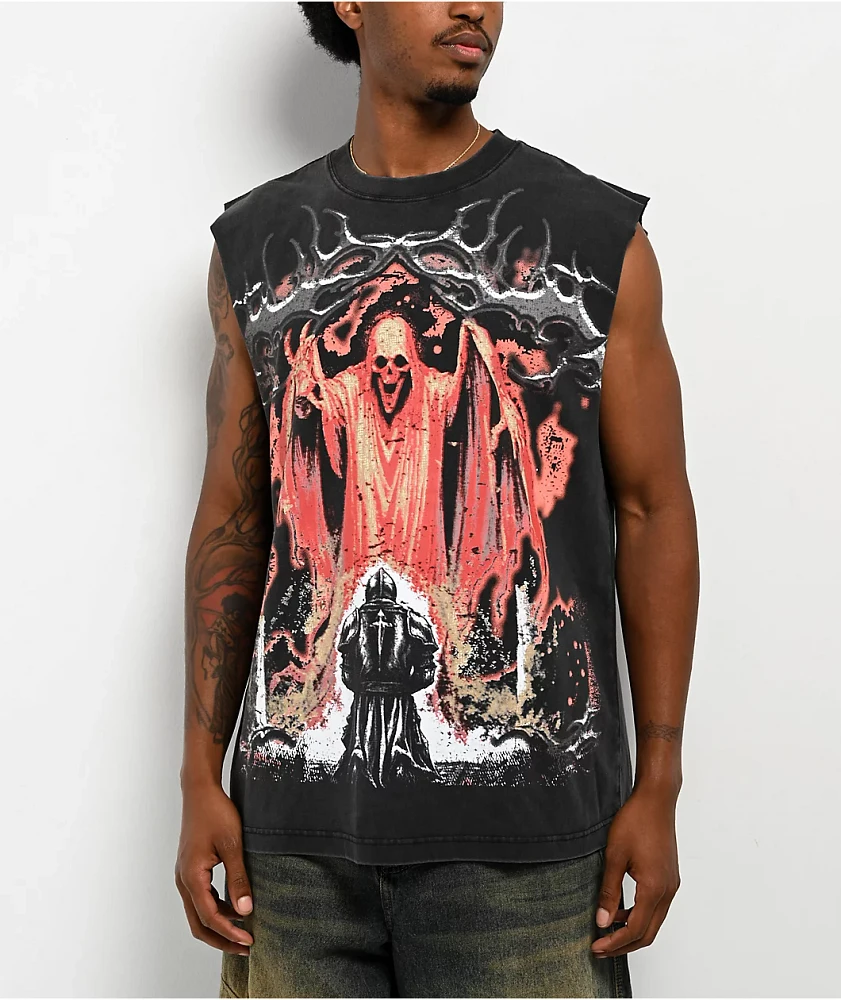 Vitriol Sworn Black Wash Tank Top