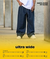 Vitriol Void Ultra Wide Strap Cargo Black Denim Jeans