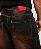 Vitriol Voided Color Black Wash Ultra Wide Jeans