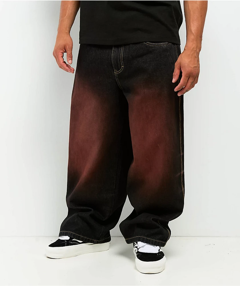Vitriol Voided Color Black Wash Ultra Wide Jeans
