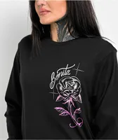 Viva La Bonita Rosa Black Long Sleeve T-Shirt