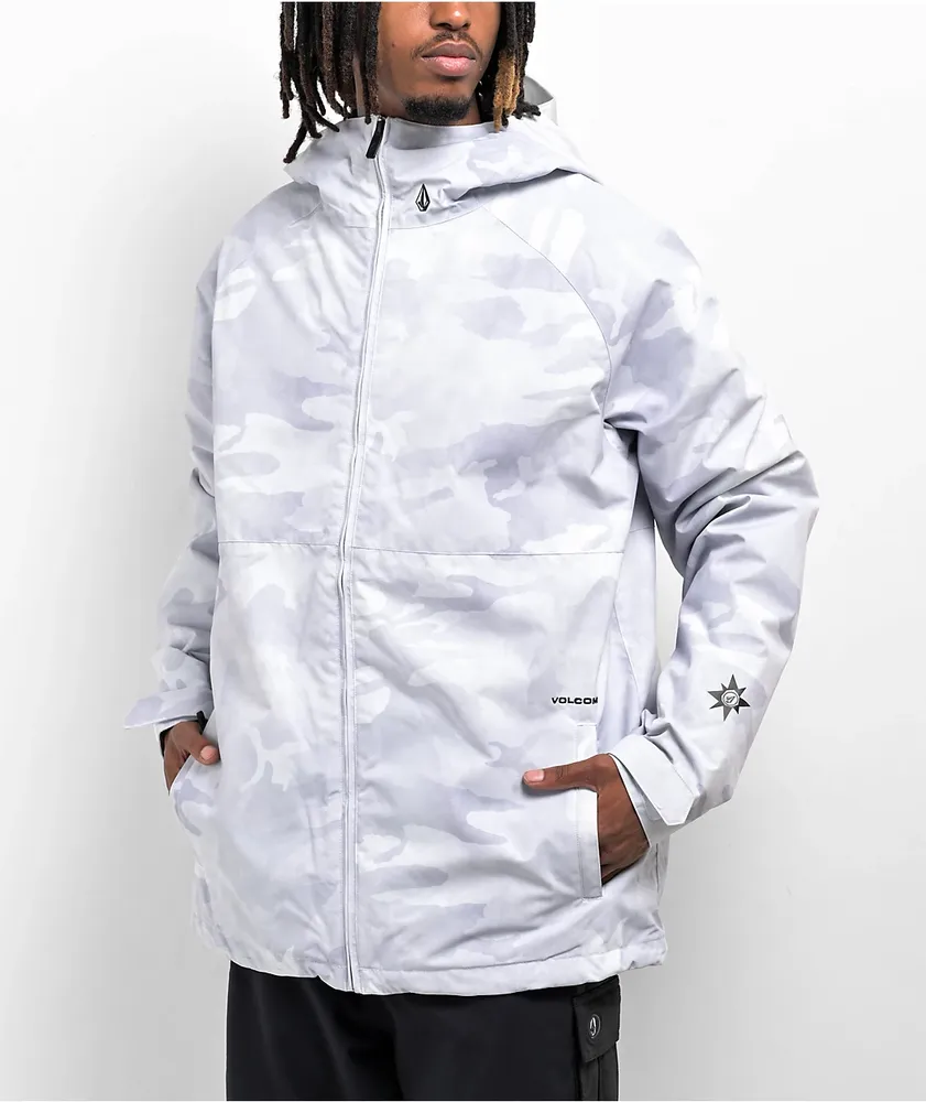 Volcom 2836 White Camo 20K Snowboard Jacket