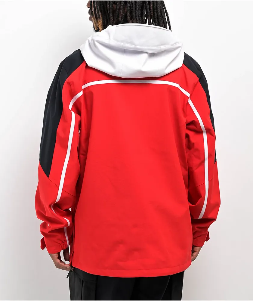 Volcom Brighton Red & White Anorak 15k Snowboard Jacket