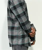 Volcom Caden Grey Plaid Long Sleeve Flannel