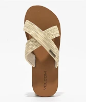 Volcom Double Cross Cream Sandals