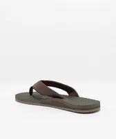 Volcom Eco Recliner 2 Brown Leather Sandals