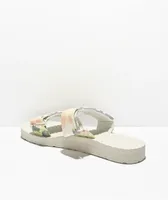 Volcom Eco Recliner Tie Dye & White Slide Sandals