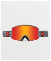 Volcom Garden Cloudwash Camo & Red Chrome Snowboard Goggles
