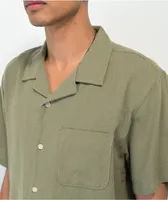 Volcom Hobarstone Green Short Sleeve Button Up Shirt