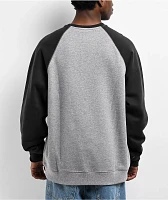 Volcom Homak Grey Raglan Crewneck Sweatshirt