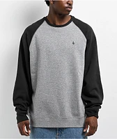 Volcom Homak Grey Raglan Crewneck Sweatshirt