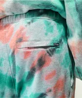 Volcom Iconic Stone Teal Tie Dye Fleece Sweatpants