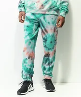 Volcom Iconic Stone Teal Tie Dye Fleece Sweatpants