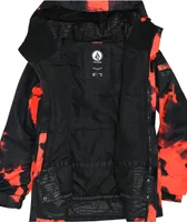 Volcom Kids' Caddoc Insulated Red & Black Tie Dye 10K Snowboard Jacket