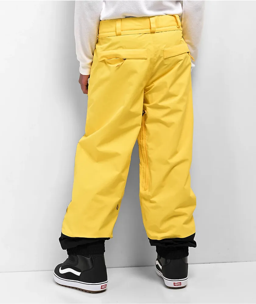 Volcom Longo Gore-Tex Black &Amp; Yellow 15K Snowboard Pants