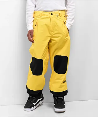 Volcom Longo Gore-Tex Black &Amp; Yellow 15K Snowboard Pants
