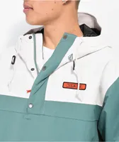 Volcom Longo Green & White 10K Anorak Snowboard Jacket
