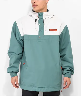 Volcom Longo Green & White 10K Anorak Snowboard Jacket
