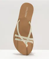 Volcom Look Out Beach Glow White Sandals