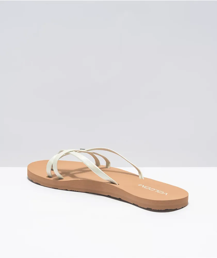 Volcom Look Out Beach Glow White Sandals