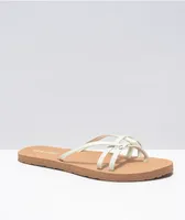 Volcom Look Out Beach Glow White Sandals